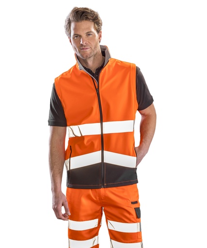 Printable safety softshell gilet R451X
