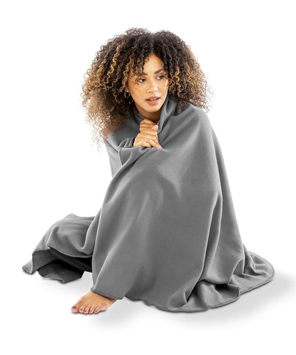 [R939XGREY] Recycled fleece blanket R939X