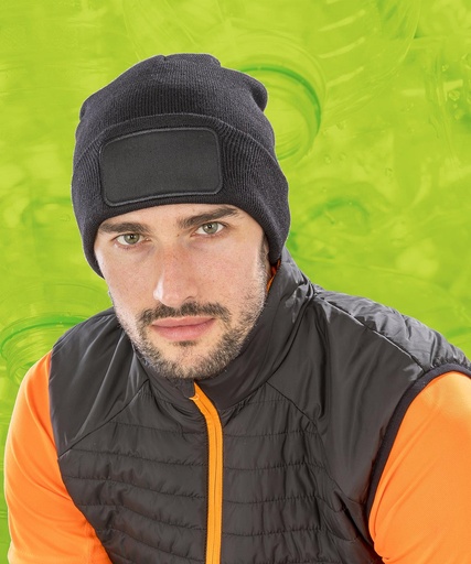 Recycled double knit printers beanie RC927