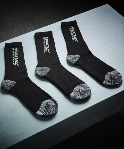 [RG287BLAC611] 3-pack work socks
