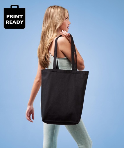 Recycled premium canvas 'flat base' shopper