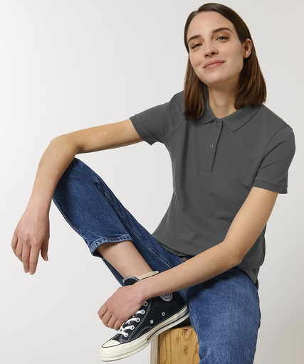 Stella Elliser women's fitted piqué short sleeve polo (STPW333)