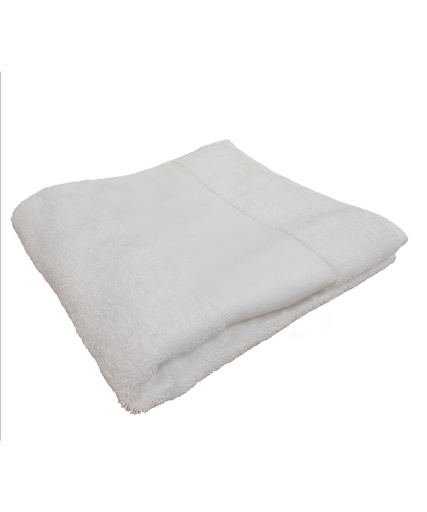 [TC503WHIT] Organic hand towel with printable border