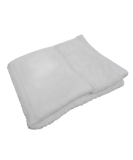 [TC505WHIT] Organic guest towel with printable border