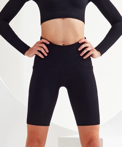 Women's TriDri® ribbed seamless '3D Fit' cycle shorts
