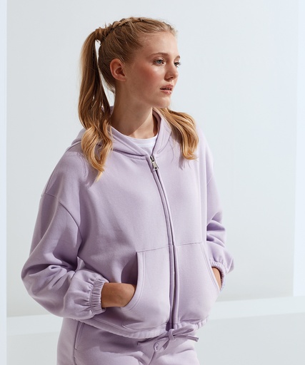 Women's TriDri® recycled drawstring full-zip hoodie