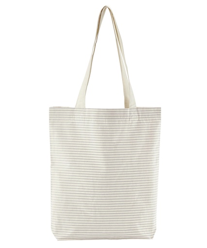 Striped organic cotton tote WM251