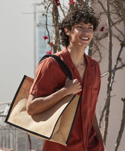 Natural starched jute classic shopper WM470