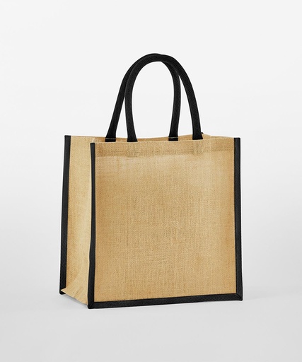 Natural starched jute mini gift bag WM477