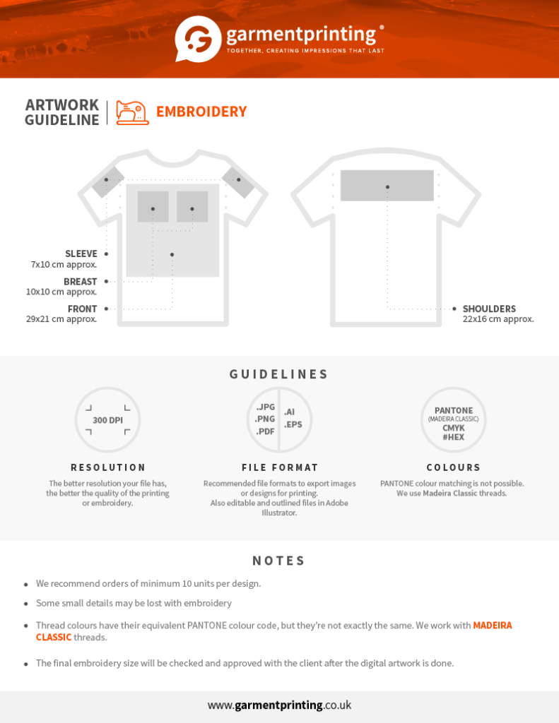Artwork guidelines for t-shirt printing - embroidery printing technique artwork guideline 1 1